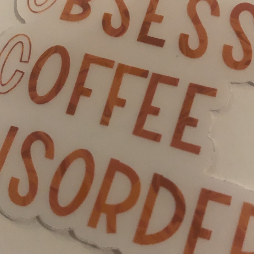 “OCD” Obsessive Coffee Disorder Sticker - Picture 3 of 3